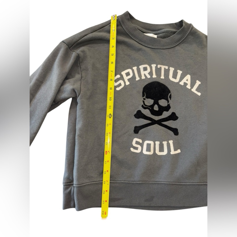 SPIRITUAL GANGSTER Skull Black Crew Neck Sweatshirt Women’s Size Small - Picture 8 of 10